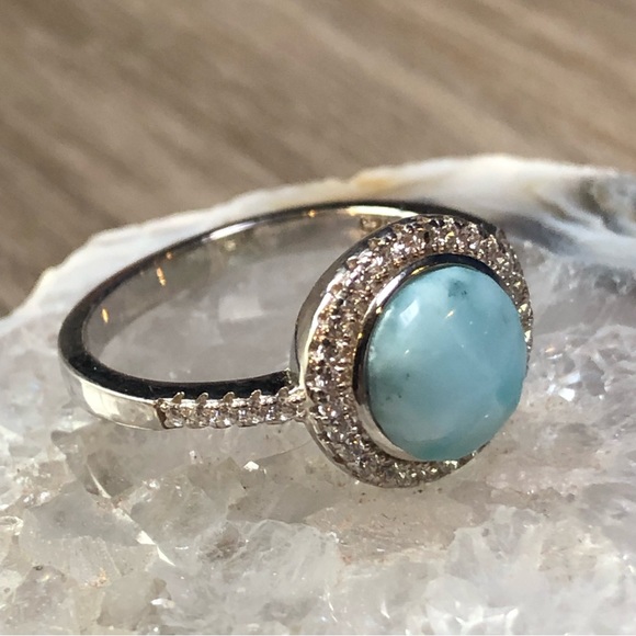 Larimar Sterling Silver Ring - Picture 2 of 12